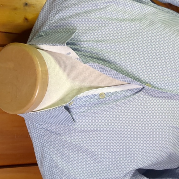 STRELLSON* Silas button front collared long sleeve mens dress shirt 41/16 blue - Picture 5 of 12